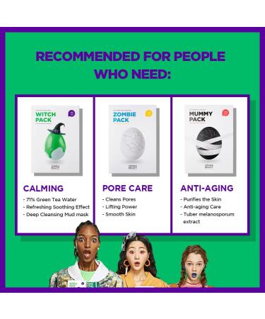 SKIN1004 Witch Pack (1box - 8ea) | Green Tea Mud Pack for Calming and Purifying Pore Care - Buy Online on SooperMarket.com