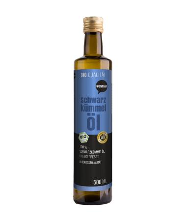 Wohltuer organic black cumin oil 500 ml - gently cold-pressed & in raw food quality - particularly mild - from the Allg u oil mill