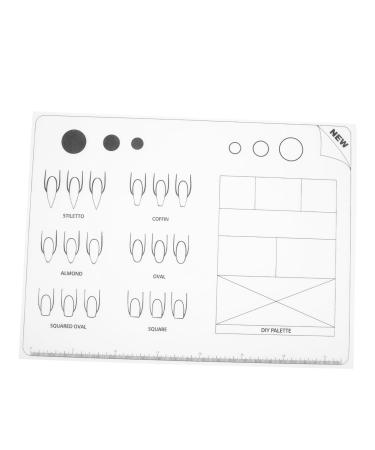PLAFOPE Nail Coloring Pad Nail Art Mat Silicone Nail Polish Mat Nail Technician Supplies Nail Supplies Nail Polish Practice Pad Nail Sticker Guide Mat Special Pad Acrylic 40.00X30.00X0.30CM As Shown