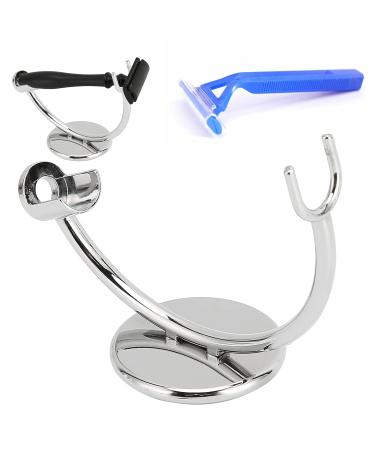 Ankroyu Stainless Steel Razor Holder & Shaving Brush Stand - Universal Safety Support for Razors & Brushes - Buy Online on SooperMarket.com