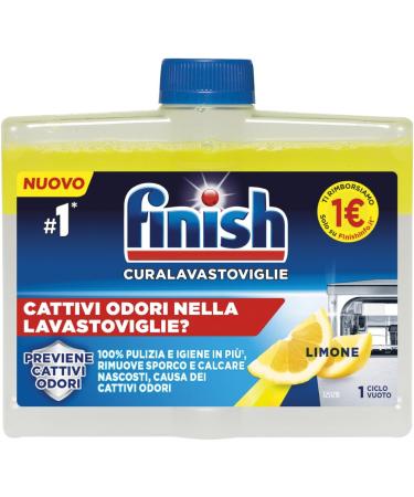 Finish Dishwasher Dishwasher Additive 3 Products of 250 ml Lemon. Refund of 2 or 1 for each product with the badge purchased - Buy Online on SooperMarket.com