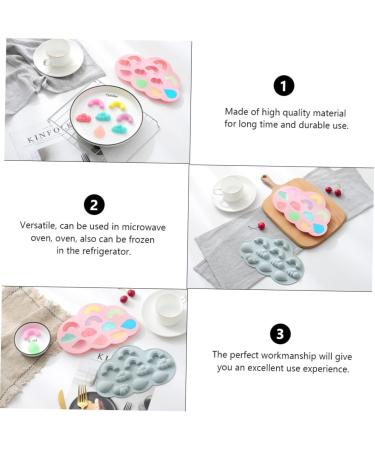6 Pcs Silicone Mold Silicone Ice Mold Cake Mold Chocolate Mold Cookie Mold Baking Mold Biscuit Kitchen Supplies Silica Gel 22.6X14.5X1.5CMx3pcs Assorted Colorx3pcs - Buy Online on SooperMarket.com