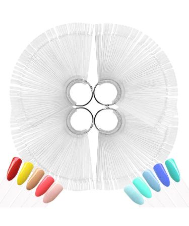 200pcs nail display ring nail tips transparent nail art tip display nail polish presentation stick nail art ubungen nails for nail studio beginner style-c