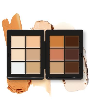 12 Colors Concealer Palette Cream Contour Palette Soft Focus Matte Long Lasting Brighten Highlighter Correcting Concealer Blush Palette Makeup For Natural Flawless Finish