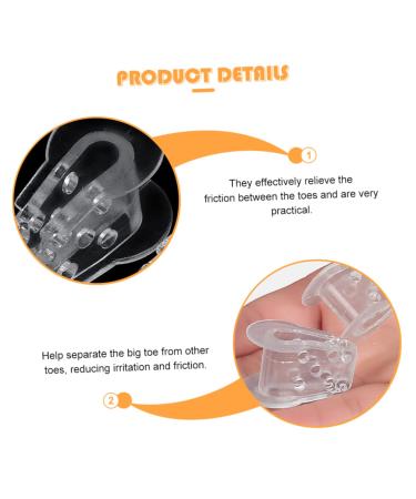 3 Pairs Bunion Toe Separator Silicone Gel Men's Tool | Valgus Separator & Hammer Toe Spacers for Foot Care - Buy Online on SooperMarket.com