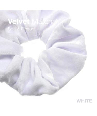 4-Piece Velvet Hair Tie Set for Updos & Ponytails | Black & White - Perfect for Women Girls & Children - Buy Online on SooperMarket.com