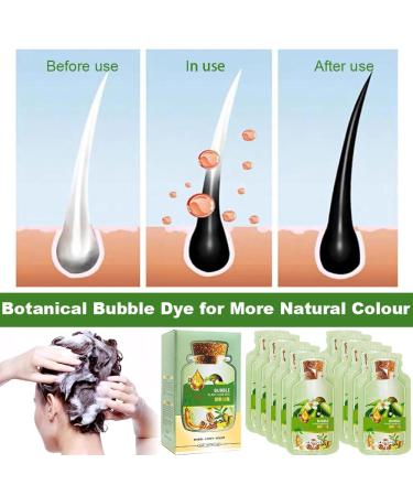 Buy Bubble Plant Hair Dye - Natural Botanical Hair Coloring Cream for Men & Women | Pure Plant Extracts for Black Hair Color - Buy Online on SooperMarket.com
