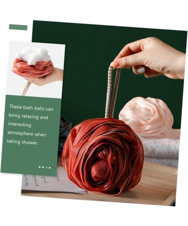 Beavorty Rose Body Scrub Set for Women - 3pcs Flower Bath Scrubs, Loofah Sponge, Exfoliating Balls - Buy Online on SooperMarket.com