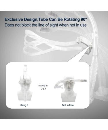Uniswim Rotate Swim Snorkel - Training & Lap Swimming Front Snorkel for Diving & Snorkeling in Pool & Open Water - Buy Online on SooperMarket.com