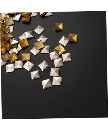 COHEALI 200 Pcs Metal Studs Pyramid Studs Flat Back Metal Spikes Rivet Studs Square Nail Self Made Hot Sheet Silverx2pcs Size 2x2pcs - Buy Online on SooperMarket.com