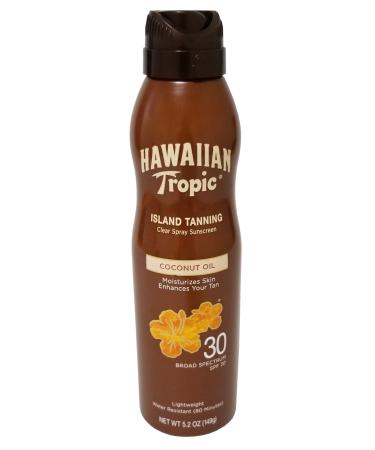 Hawaiian Tropic Dry Oil Clear Spray Sunscreen SPF 30 5.2 oz (Pack of 6)