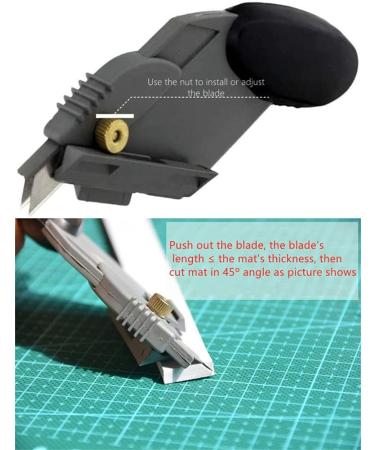 Raih 45&90 Angle Easy Mat Cutter with 6 Spare Blades - Ideal for Card, Foam, and Mat Board Cutting - Buy Online on SooperMarket.com