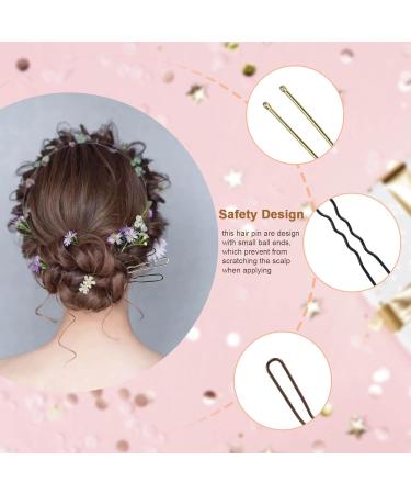Bobby Pins 300 Hair Pins for Women Hair Grips U Shaped Hair Pins for Buns Hair Grips for Thick Hair Invisible Wave Hairgrip Hair Styling Pins with Storage Box (Black & Blonde & Brown) - Buy Online on SooperMarket.com