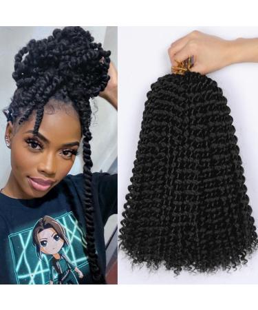 Passion Twist Hair 7 packs 12 inch Crochet Braids Hair Water Wave H kelhaar For Long Bohemian Hair Braids Kunsthaar YDDM Passion Twist Crochet Hair Synthetic hair extensions 1b# 1b 12inch (7 Pack)