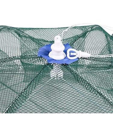 Goture Portable Folded Fishing Net with 12 Holes and 100 Feet Rope - Ideal for Catching Fish, Shrimp, Minnows, Crayfish, and Crabs - Buy Online on SooperMarket.com