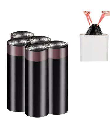 Handle Waste Bags - Drawstring Kitchen Trash Liners - Drip-Free Trash Can Liners - Leak Proof Trash Bags for Home Office and Bedroom Virtcooy 45*50 45g 75pcs Black