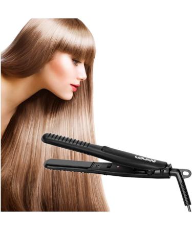 LOVANI Mini Flat Iron - Nano Titanium, Dual Voltage, 0.5 Inch Hair Straightener + Heat Resistant Travel Bag - Buy Online on SooperMarket.com