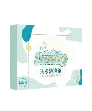 30Loads Laundry Sheet Travel Pack Fast Dissolving Fabric Softener Static Remover Cleaning Paper White 1 Pack 1 Pack White