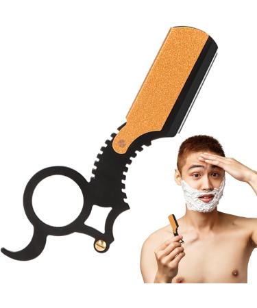 Visiblurry Colored Stainless Steel Razor - Perfect for Men | Travel Home & Salon Use - Black Gold Razor for Beginners - Buy Online on SooperMarket.com