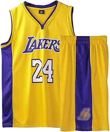 Qkydky Little Boys' Basketball Training Set - Sleeveless Jersey & Trousers - Yellow XXL (Ages 11-14) - International Shipping - Buy Online on SooperMarket.com
