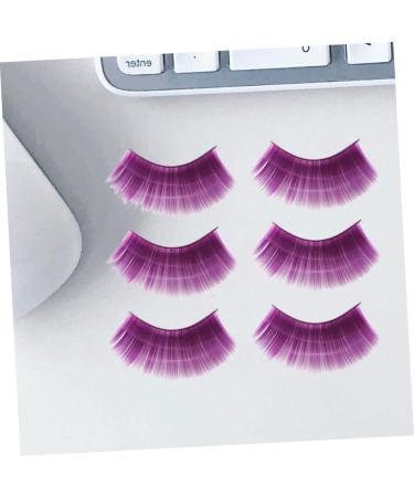 ABOOFAN 6 Pairs Halloween Eyelashes for Women Halloween Makeup Eyelashes False Eyelashes Natural Look Tinsel Eyelashes Shining False Lashes Lash Extension Kit Extend Purple 3d Slender - Buy Online on SooperMarket.com