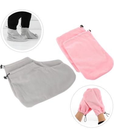 HAPINARY Paraffin Wax Work Gloves Booties 1 Set Gloves Boots Paraffin Mitts Wax Insulated Foot Cover Paraffin Wax Mitts Paraffin Wax Foot Cover Hand Wax Cover Wax Foot Fabric Insulation - Buy Online on SooperMarket.com