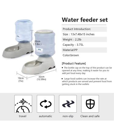 BLUERISE Automatic Dog Water Bowl Dispenser - Self-Feeding Gravity Refill for Pets - BPA-Free & Easy to Clean - Buy Online on SooperMarket.com