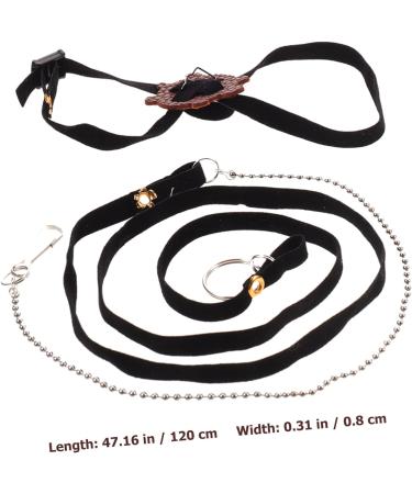 FOMIYES Turtle Leash Turtle Toys for Aquatic Turtles Turtle Harness Strap Small Pets Training Animals Harness Strap Live Turtle Tortoise Chest Collar Rope Leather Accessories Outdoor 120X0.8X0.2cm Black - Buy Online on SooperMarket.com