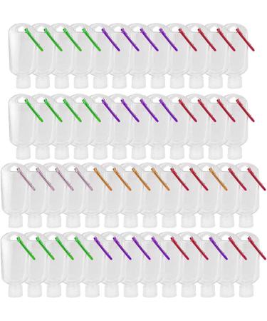 50 Pack 50ml Travel Plastic Keychain Bottles - Portable Leakproof Squeeze Containers for Lotion and Soap - Refillable Empty Bottles - $0.89/count - Buy Online on SooperMarket.com