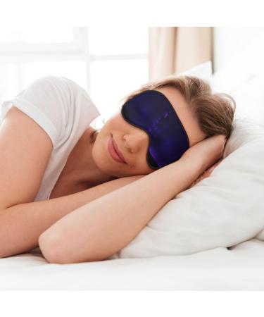 Purple Starry Sky Soft Sleep Eye Mask - Breathable Eye Patch for Women | Perfect for Travel & Relaxation - Buy Online on SooperMarket.com