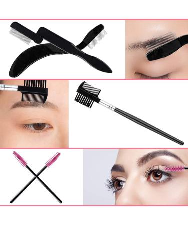 Sonku 7 Pack Foldable Steel Eyebrow Comb & Brush + 20 Disposable Mascara Brushes - Essential Makeup Tools for Perfect Lashes - Buy Online on SooperMarket.com