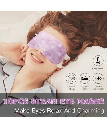 10 PCS Lavender Steam Eye Mask for Dry Eye Relief and Dark Circles - Self Heating, Disposable and Soothing Headache - Eye Steam Mask for Puffiness and Fatigue - Buy Online on SooperMarket.com