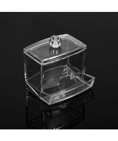 Q Tips Cotton Swab Holder | Acrylic Organizer for Cotton Pads & Makeup - Ideal Pharmacy & Bathroom Solution - Buy Online on SooperMarket.com