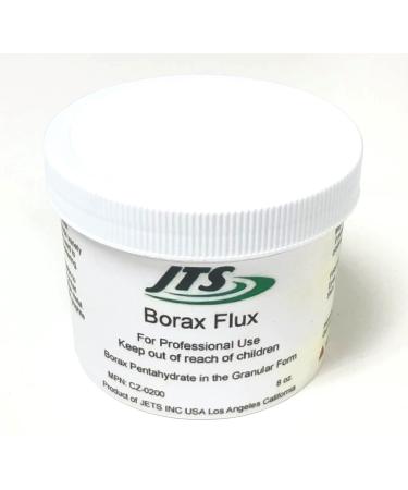 Borax 1/2 Pound Container Melting Flux 8 Oz. To Glaze Crucible Dishes for Gold Silver Jewelry by JTS