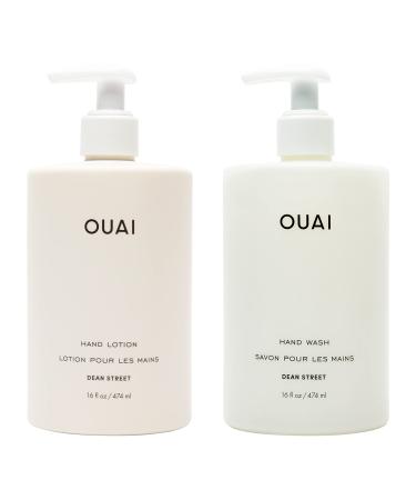 OUAI Hand Wash and Hand Lotion, Moisturizes and Exfoliates with Daily Use, Made with Jojoba Esters, Avocado and Rosehip Oils, Dean Street Scent, 16 oz each… 16 Fl Oz (Pack of 2)