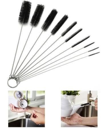 Straw Cleaning Brush Long Nylon Pipe Tube Cleaner Brush for Drinking Bottle 10PCS Nylon Tube Brush Set - Buy Online on SooperMarket.com