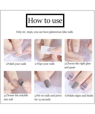 Bmirth Flame Glossy Press on Nails - Long White Coffin False Nails for Women and Girls (Style 3) - Buy Online on SooperMarket.com