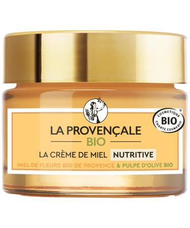 La Proven ale Bio Nutritive Honey Cream - Organic Flower Honey IGP Provence and Organic Olive Meat - For All Skin Types Even the Most Sensitive Skin - 50 ml