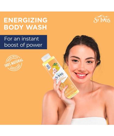 St. Ives Energising Body Wash (650ml) Citrus & Cherry Blossom Made with Plant-Based Cleansers & 100% Natural Extracts 16 oz Shower Gel - Buy Online on SooperMarket.com