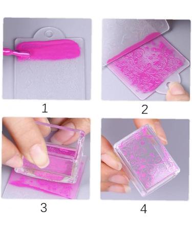 TOSSPER Clear Handle Nail Stamper - Silicone Jelly Scraper Nail Art Tool (Random Colors) - Perfect for DIY Nail Designs - Buy Online on SooperMarket.com