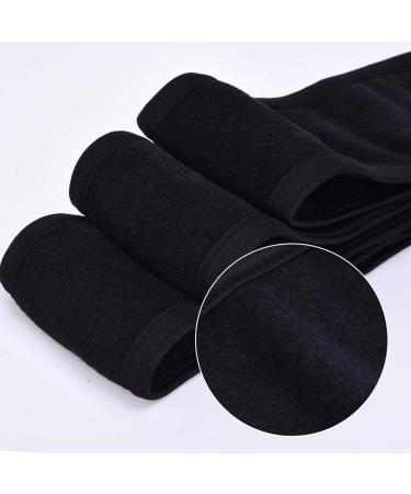 Queta Hair Band for Makeup - Adjustable Terry Cloth Headband with Velcro Fastener - 3PCS Black - Perfect Cosmetic Hair Protection - Buy Online on SooperMarket.com