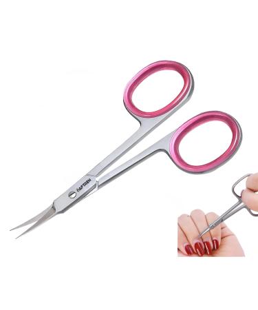 Cuticle Scissors Curved Multipurpose Little Beauty Nail Scissors Manicure Pedicure Eyebrows Eyelash Nose Beard Mustache Hair Trimming Grooming Shears for Men Women (Silver 4.5 Inch) 4.5 Inch Silver