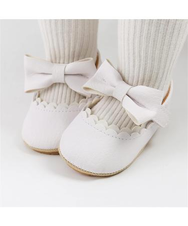 RVROVIC Baby Girl Princess Mary Jane Moccasins | Soft Sole Toddler Shoes 6-12 Months - B White - Buy Online on SooperMarket.com