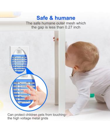 4 Packs Bug Zapper Indoor Plug-in Mosquito Trap Electric Little Gnats Fly Trap for House Mini Insect Light Eliminates Flying Pests for Home - Buy Online on SooperMarket.com
