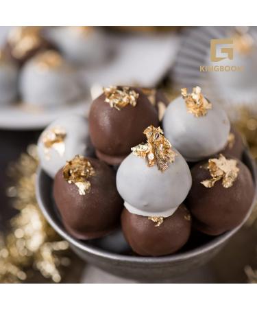 KINGBOOM 24K Edible Gold Leaf Flakes 200mg - Genuine Gold for Cakes, Drinks, Nails - Decorate in Style! - Buy Online on SooperMarket.com