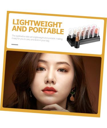 BELLIFFY 12pcs 12 Shadow Box Highlight Kit Eyeshadow Stick Pen Glitter Colored Pencils Plastic - Buy Online on SooperMarket.com