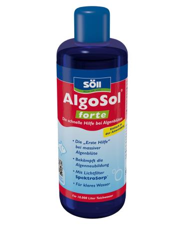 S ll 80535 Algosol Forte pond care products Quick help against algae in the pond 500 ml - highly concentrated pond care Algae control with light filter against pond algae floating algae