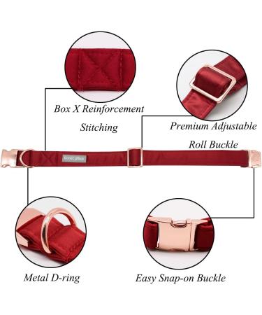 Lionet Paws Bowtie Dog Halison - Comfortable Silk Collar with Removable Fly for Medium Dogs (Neck 34-55cm) - Red - 1 Pack - Buy Online on SooperMarket.com