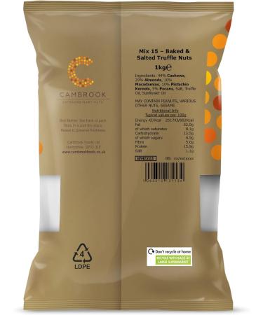 Cambrook Mix 15 Black Truffle Nuts 1kg Bag - Premium Quality, Gluten-Free, Vegan Nuts - Buy Online on SooperMarket.com