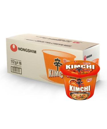 Nongshim Big Bowl Kimchi Bowl Noodle Soup 112g (16 Bowls)
